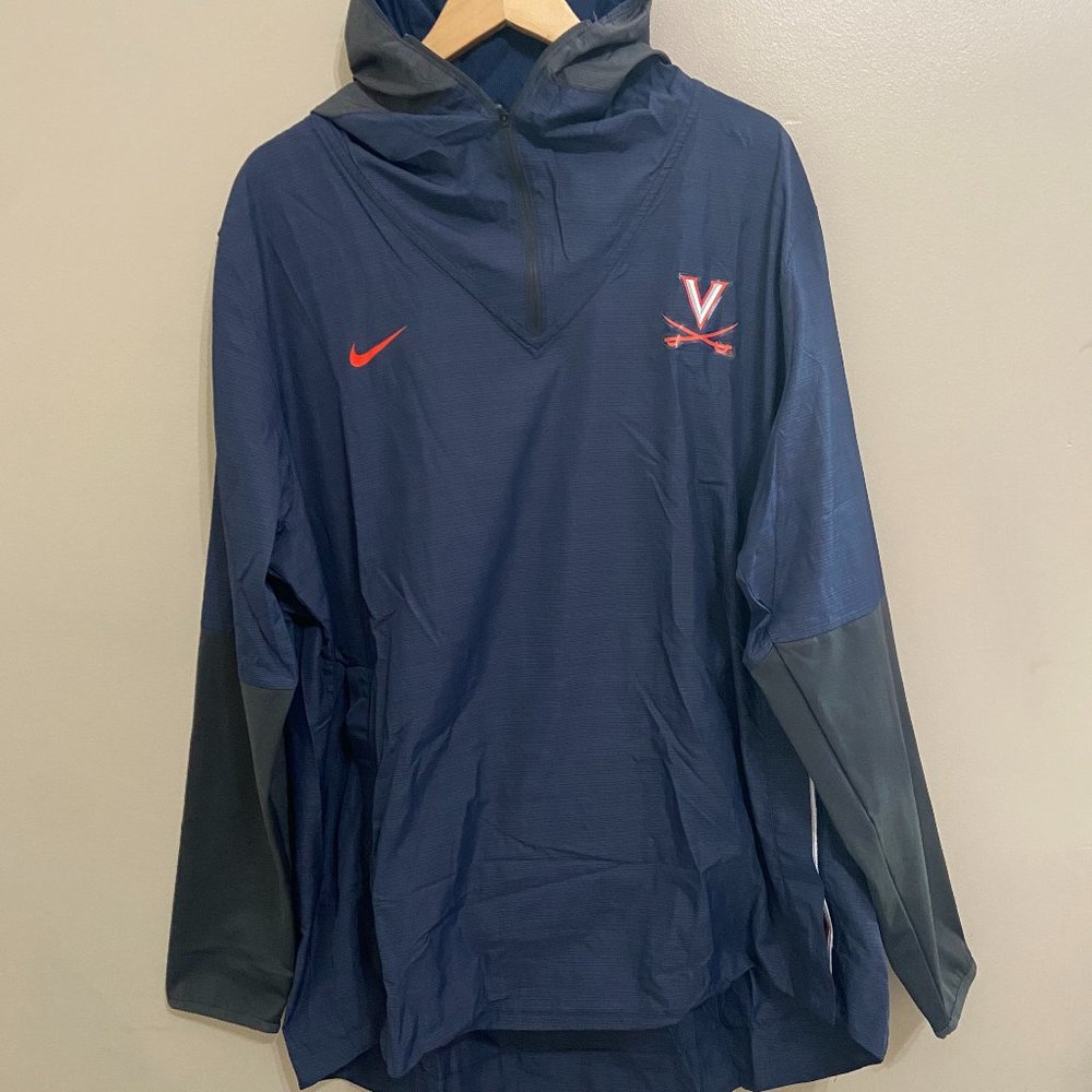 Nike Virginia UVA Cavaliers Team Issue On-Field Windbreaker Hoodie Mens 2XL NEW